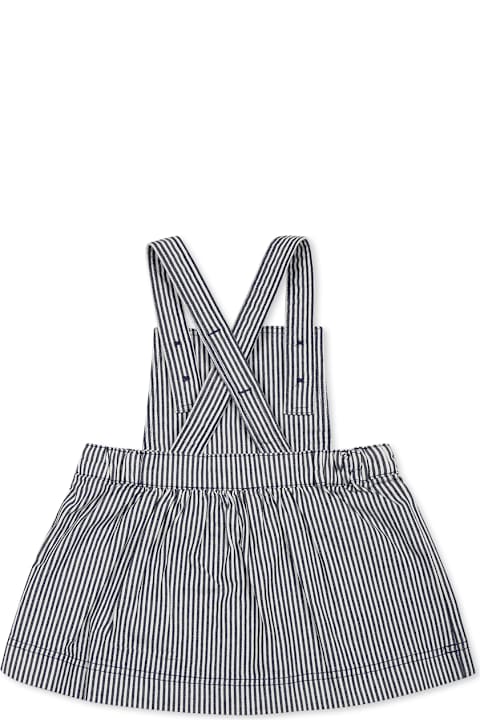 Petit Bateau Coats & Jackets for Baby Girls Petit Bateau Blue Dungarees For Baby Girl