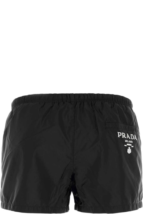 Swimwear for Men Prada Black Re-nylon Swimming Shorts