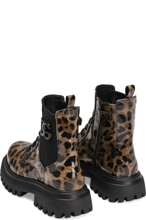 Homeware Dolce & Gabbana Dolce &amp; Gabbana Brown Leopard-print Lace-up Shoes