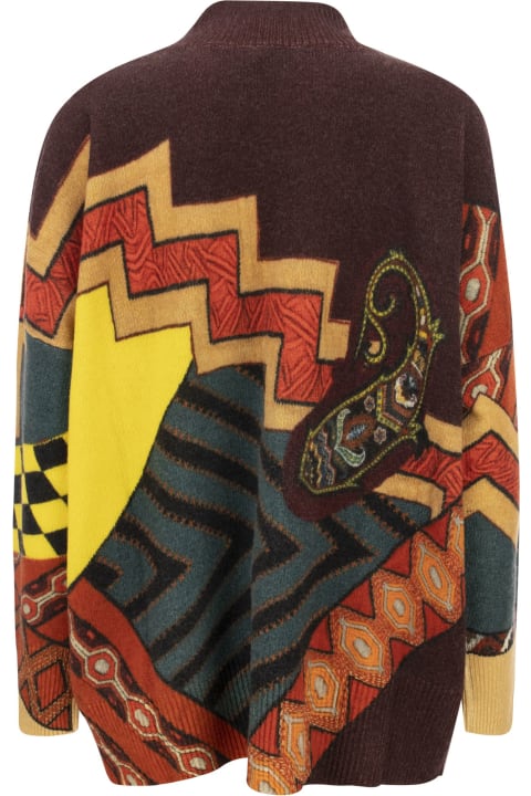 Etro for Women Etro Wool Sweater With Patchwork Print