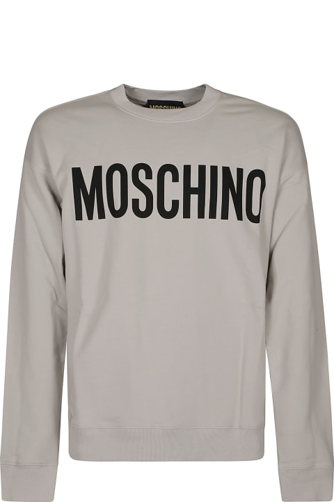 Moschino Fleeces & Tracksuits for Men Moschino Logo Print Ribbed Sweatshirt