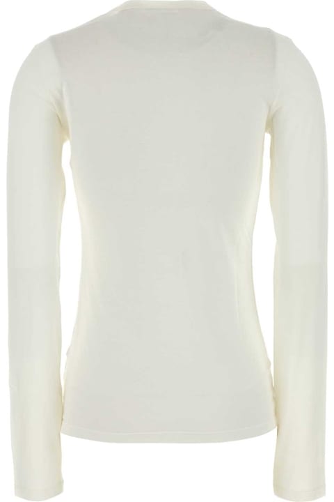 Jil Sander Topwear for Women Jil Sander White Cotton T-shirt