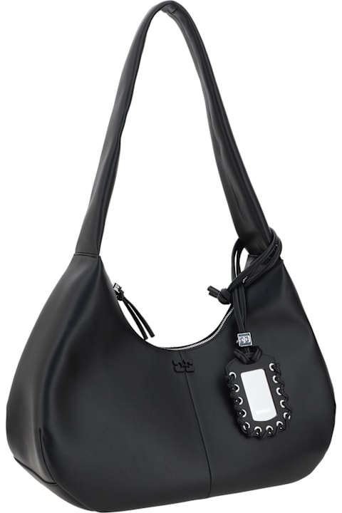 Ganni for Women Ganni Recycled Leather Shoulder Bag