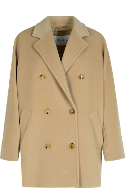 Max Mara for Women Max Mara 'rebus' Beige Wool And Cahsmere Blend Coats