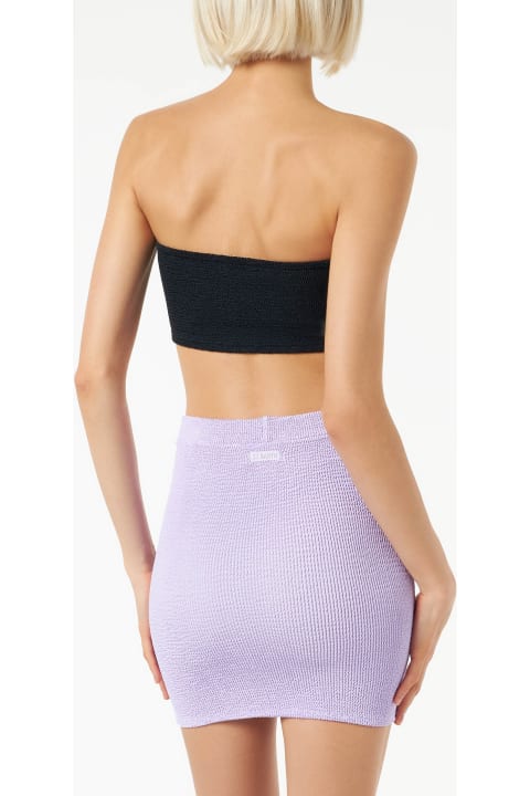 Homeware MC2 Saint Barth Woman Lilac Crinkle Mini Skirt