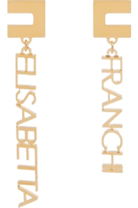 Fashion for Women Elisabetta Franchi Earrings With Golden Metal Lettering