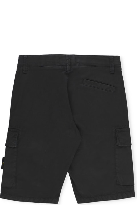 Sale for Boys Stone Island Cotton Bermuda Shorts