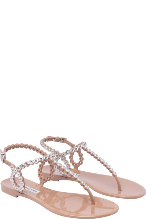 Fashion for Women Aquazzura Almost Bare Crystal Jelly Sandals
