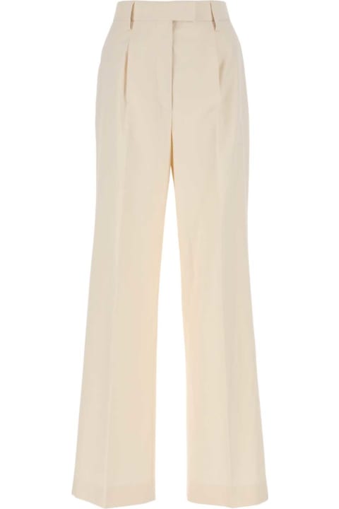 Prada for Women Prada Ivory Cotton Wide-leg Pant