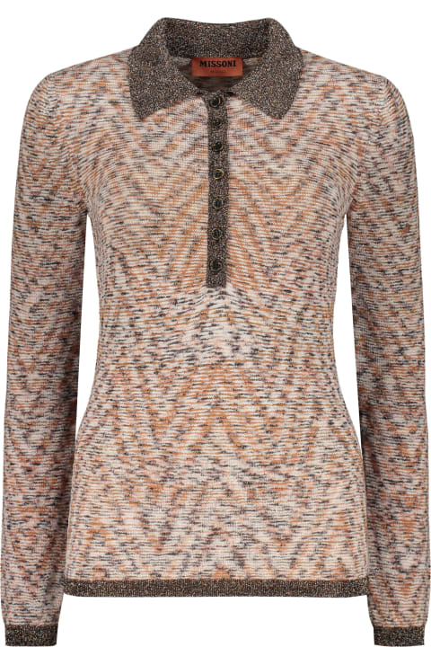 Topwear for Women Missoni Knitted Wool Polo Shirt