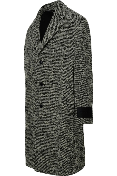 Versace Coats & Jackets for Men Versace Two-tone Wool Coat