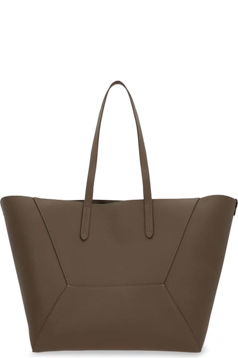 Brunello Cucinelli Bc Duo Hammered Leather Shoulder Bag