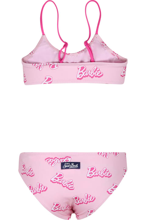 MC2 Saint Barth Swimwear for Girls MC2 Saint Barth Pink Bikini For Girl With Writing