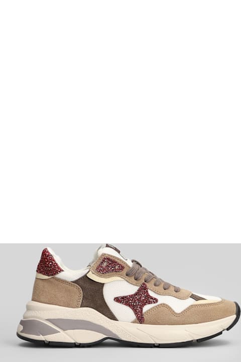AMA-BRAND Sneakers In Beige Suede And Fabric