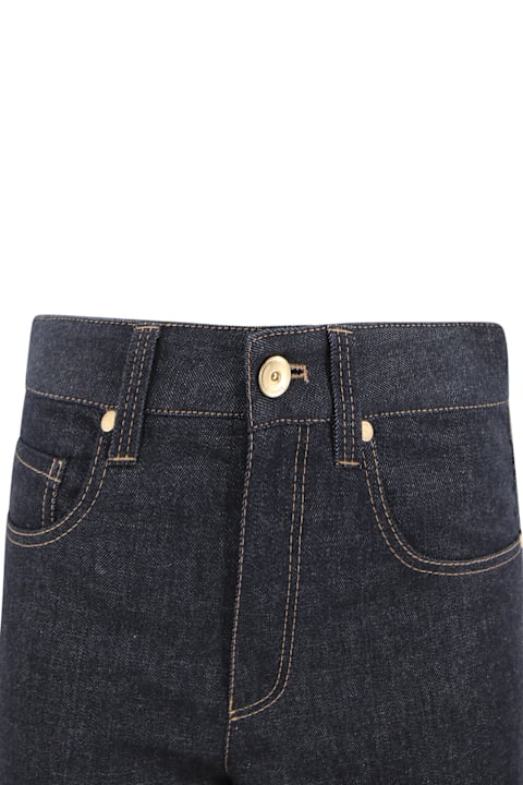 Brunello Cucinelli for Kids Brunello Cucinelli Short Denim With Front Button Closure