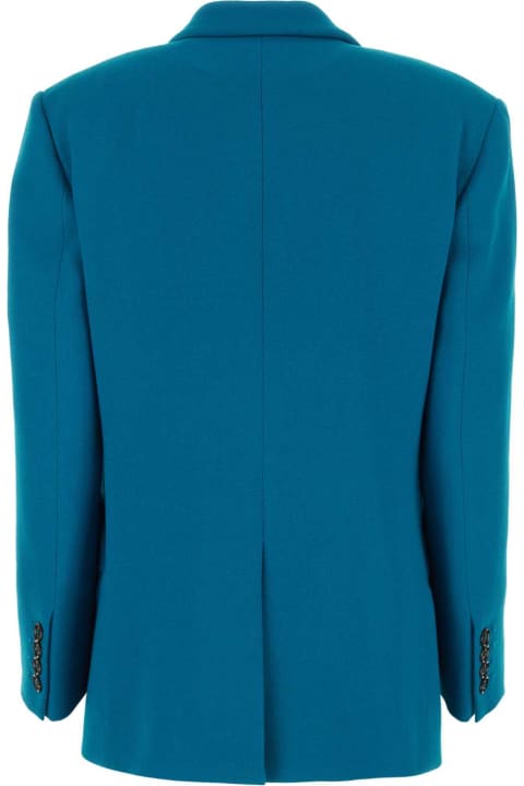 Blazé Milano Coats & Jackets for Women Blazé Milano Teal Green Wool Cool & Easy Blazer