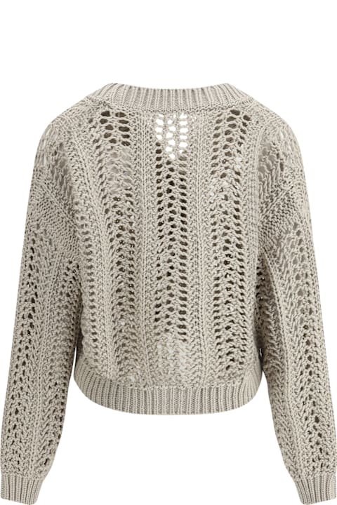 Homeware Brunello Cucinelli Cardigan In Perforated Knit