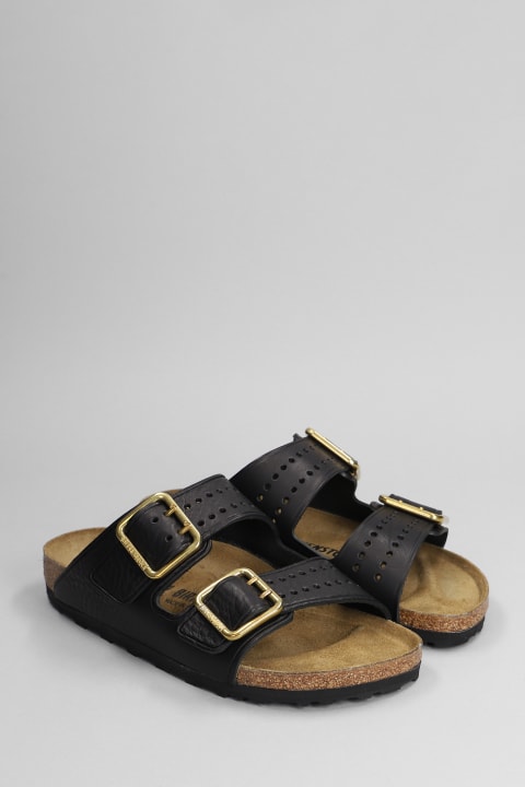 Other Shoes for Men Birkenstock Arizona Bold Flats In Black Leather