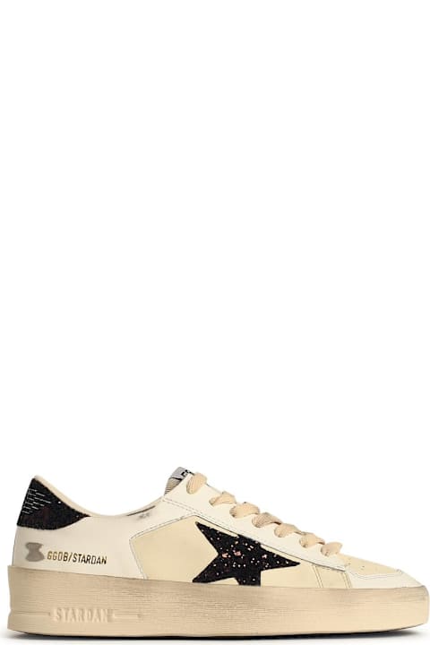 آخر صيحات الموضة من السيدات Golden Goose 'stardan' White Leather Sneakers