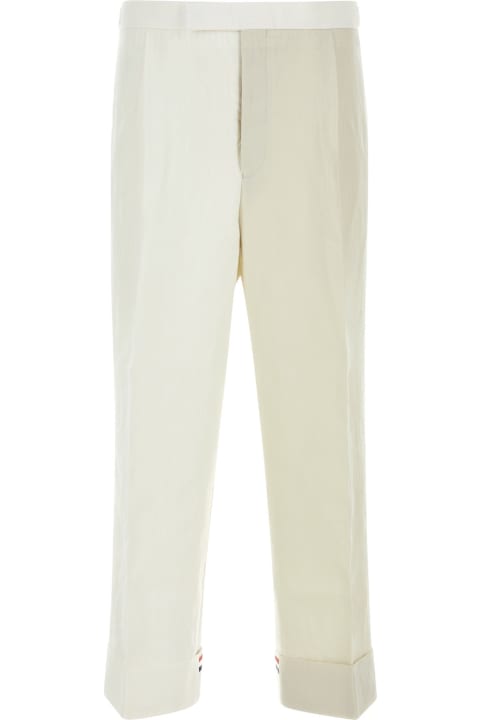 Thom Browne Pants for Men Thom Browne Two-tone Linen Pant