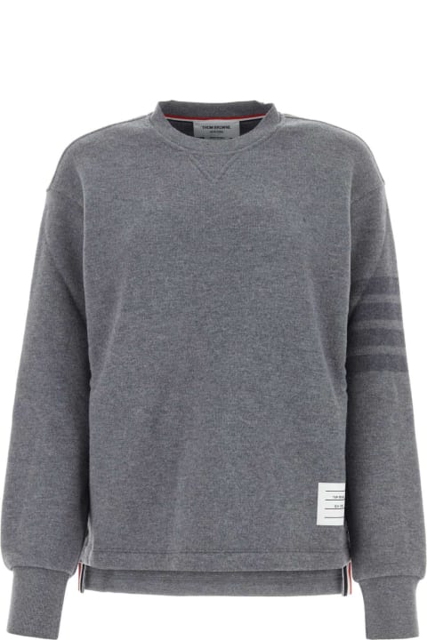 Thom Browne Fleeces & Tracksuits for Women Thom Browne Grey Wool Sweatshirt