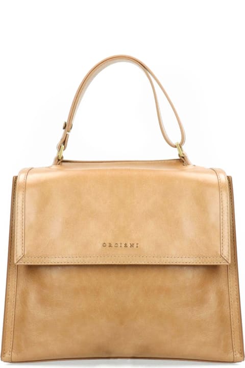 Orciani Bags for Women Orciani Sveva Notturno Medium Leather Handbag