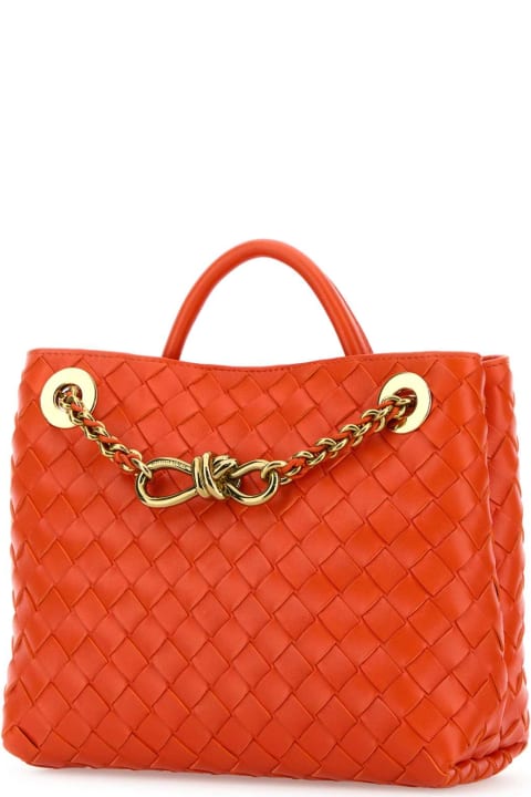 Bags for Women Bottega Veneta Orange Leather Small Andiamo Handbag