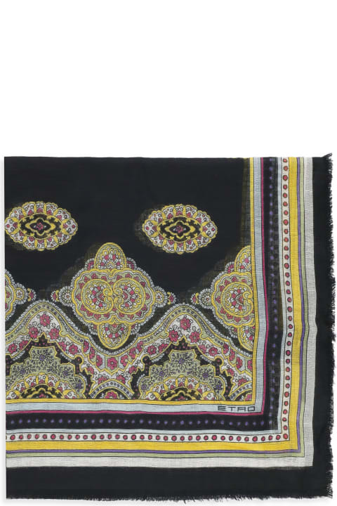 آخر صيحات الموضة من السيدات Etro Fringed Edge Printed Scarf