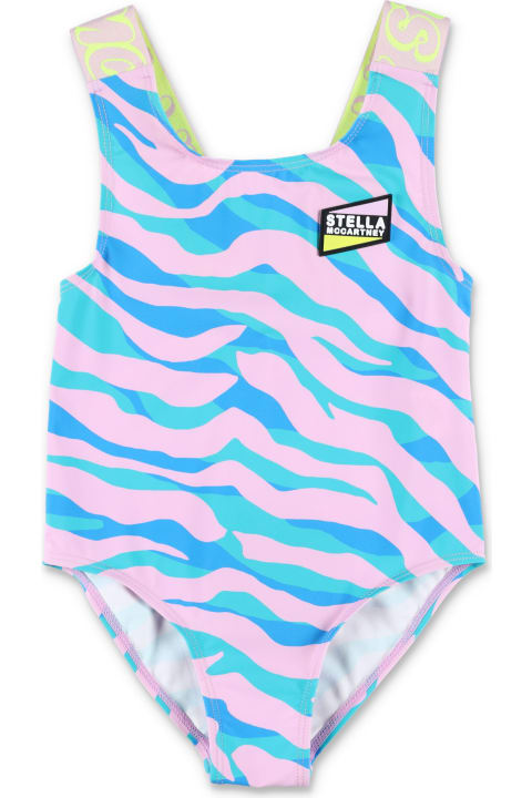 Swimwear for Girls Stella McCartney Kids Zebra Print Swimsuit