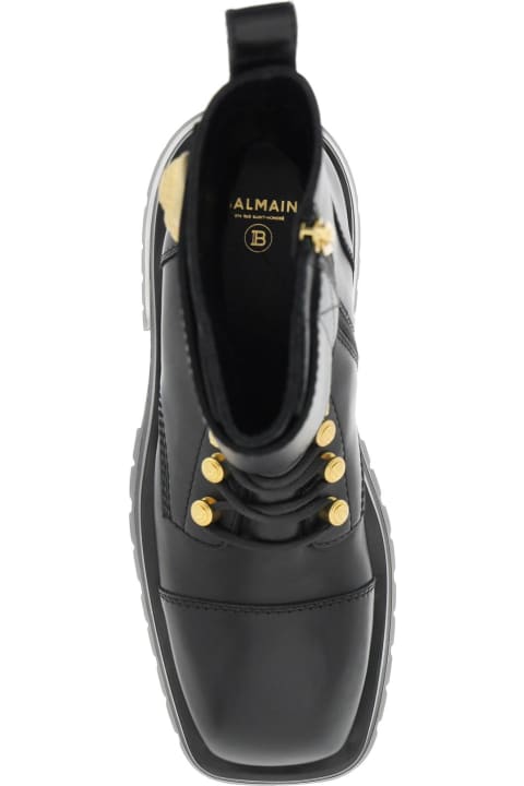 Fashion for Women Balmain Leather Ranger Boots With Maxi Buttons