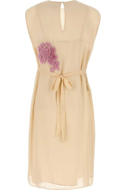 Prada Dresses for Women Prada Ivory Georgette Dress