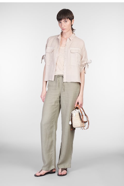 120% Lino Clothing for Women 120% Lino Tank Top In Beige Linen
