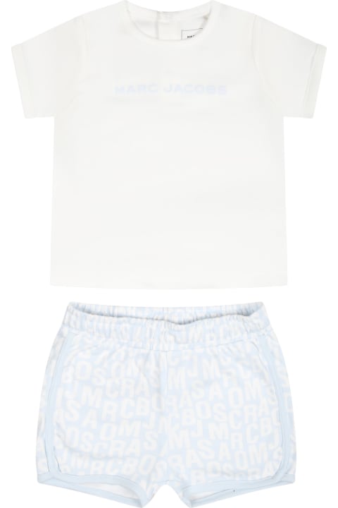 Marc Jacobs Bottoms for Baby Boys Marc Jacobs Blue Set For Baby Boy With Logo