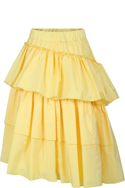 Fashion for Girls MSGM Yellow Skirt For Girl With Logo