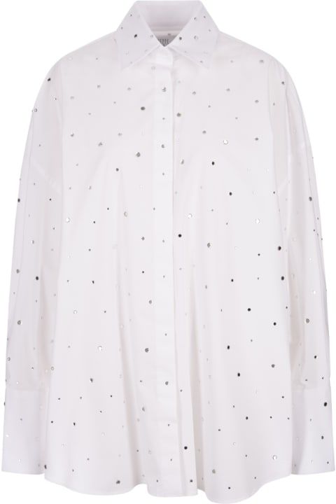 Fashion for Women Giuseppe di Morabito White Over Fit Shirt With All-over Stass