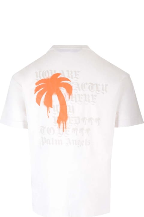 Palm Angels Topwear for Men Palm Angels White T-shirt