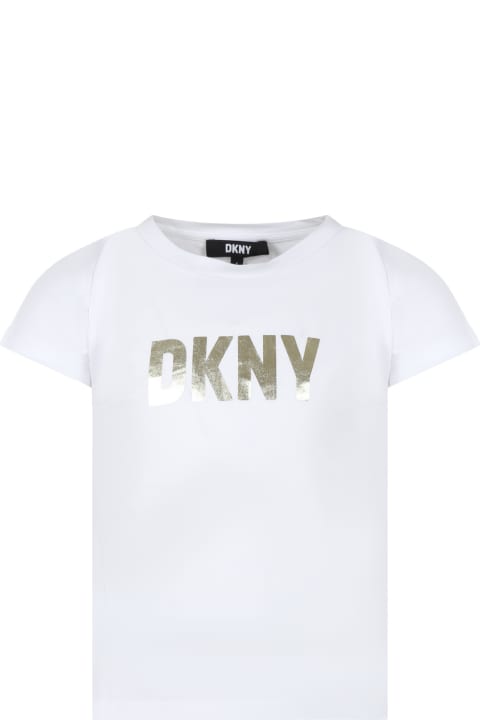 T-Shirts & Polo Shirts for Girls DKNY White T-shirt For Girl With Logo