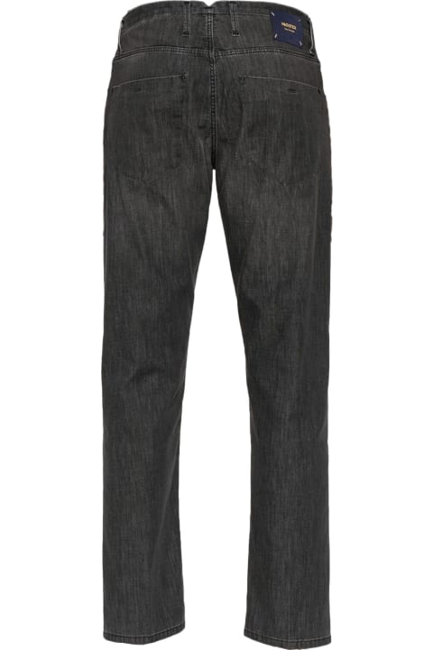 Jeans for Men Incotex Charcoal Grey Cotton Blend Jeans
