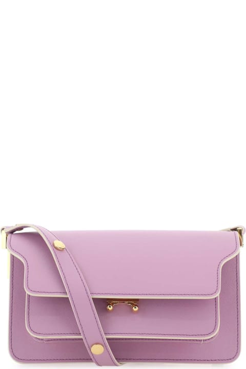Bags for Women Marni Lilac Leather Mini Trunk Soft Shoulder Bag