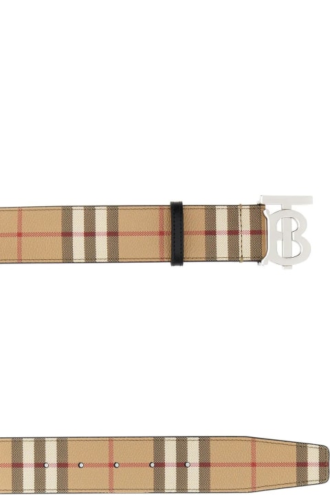 Burberry Accessories for Men Burberry Tb Belt In Leather And Check