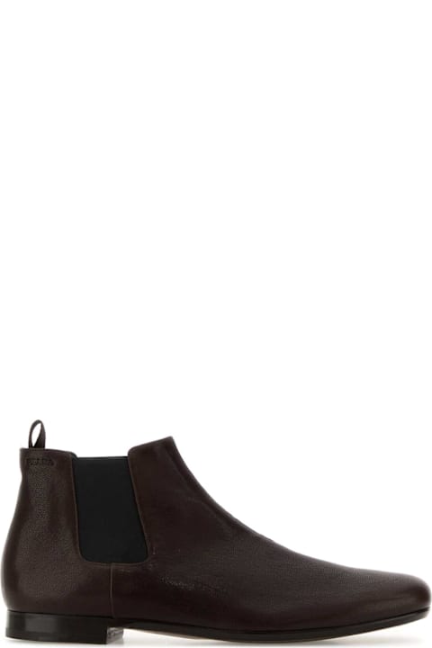 Homeware Prada Brown Leather Ankle Boots