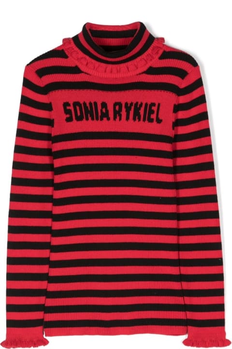 Striped Sweater With Logo