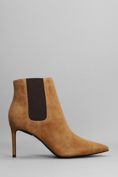 Nixie-g High Heels Ankle Boots In Leather Color Suede