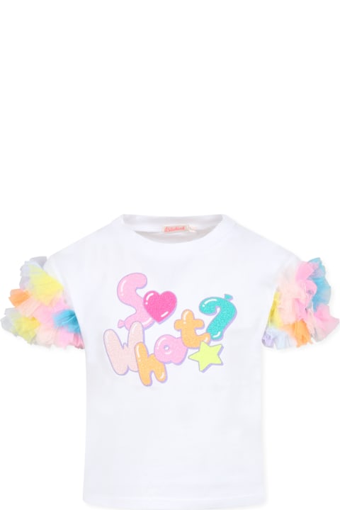 أدوات منزلية Billieblush White T-shirt For Girl With Writing