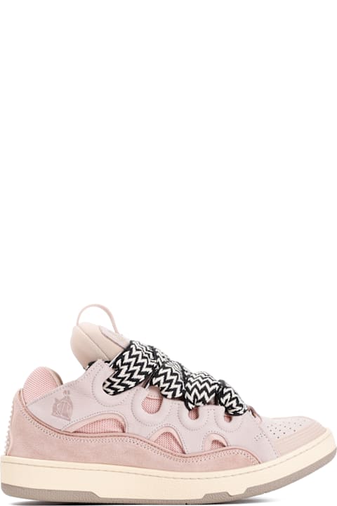 Lanvin Leather Curb Sneakers