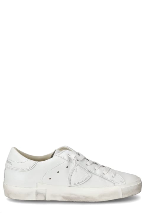 ウィメンズ新着アイテム Philippe Model Prsx Low-top Sneakers In Leather White