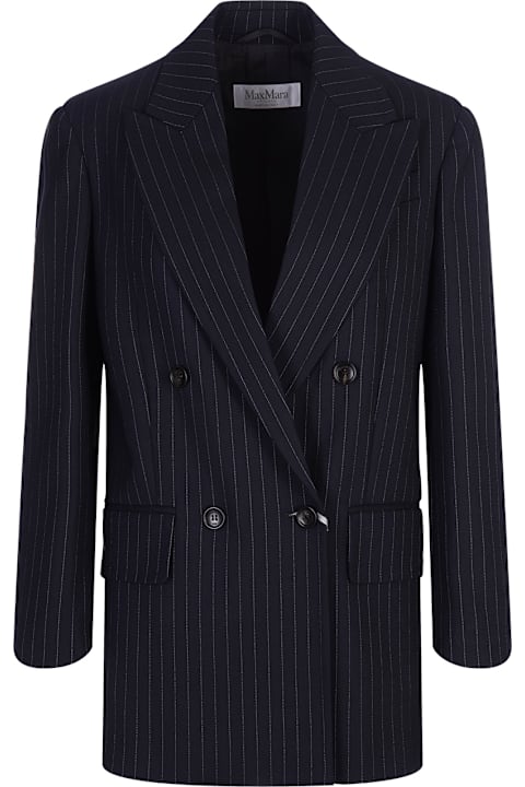 Statement Blazers for Women Max Mara Navy Blue Albany Blazer