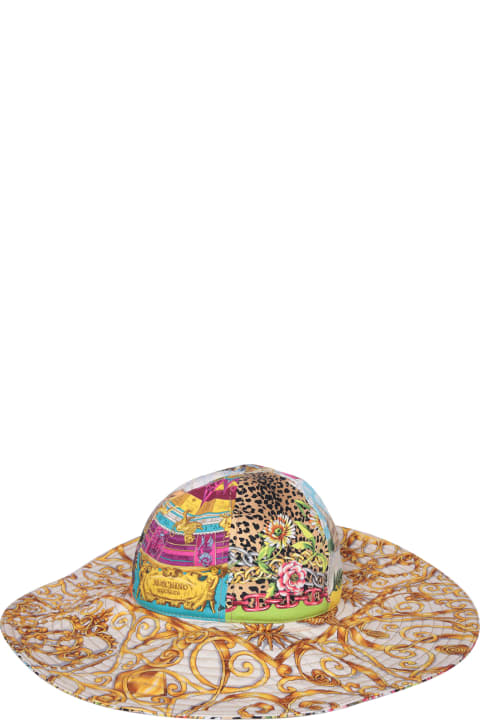 Moschino Hats for Women Moschino Multicolor Printed Canvas Hat