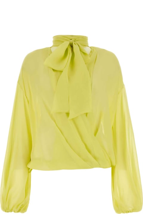 Fashion for Women Blumarine Yellow Crepe Blouse