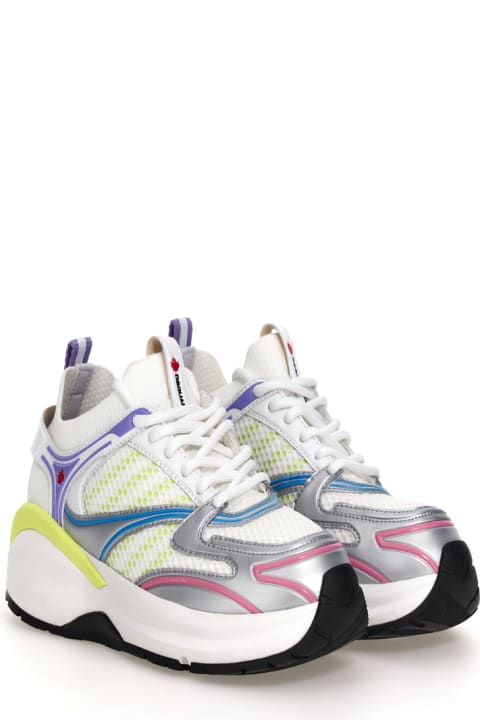 Dsquared2 Sneakers for Women Dsquared2 'dash' Multicolor Low Top Sneakers With 1964 Logo In Techno Fabric Woman